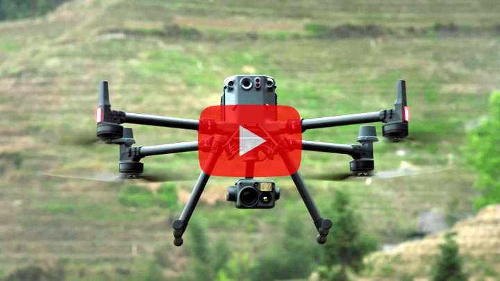 Matrice 350 RTKは、DJI O3 Enterprise伝送システムを採用し、3つのチャンネルを使用し、1080p HDライブ動画を伝送します。また、最大20 km先から伝送することができます。