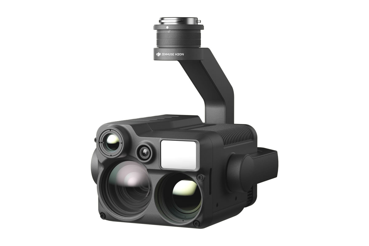 Zenmuse H20Nは、低照度環境で性能を発揮するスターライトセンサー搭載ナイトビジョンカメラ（ズーム＆広角）を備えています。さらに、2つのサーマルカメラやレーザー距離計を併用でき、ハイブリッド方式のペイロードとして、幅広い業務で活躍します。
