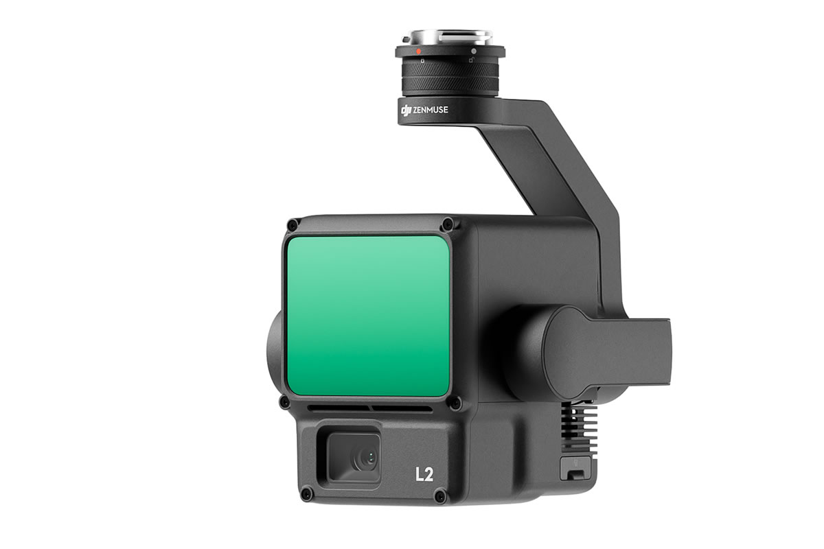 Zenmuse L2は、フレームベースのLiDAR、独自開発の高精度IMUシステム、4/3型CMOS RGBマッピング カメラを一つに統合し、信頼性の高い地形データを取得できる、より高精度で高効率なDJI 飛行プラットフォームです。
DJI Terraと併用すると、3Dデータ収集や高精度の後処理を実現するターンキーソリューションとなります。